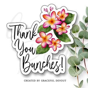 Thank You Bunches!- 2" (inches) (96ct.) Stickers